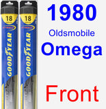 Front Wiper Blade Pack for 1980 Oldsmobile Omega - Hybrid