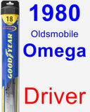 Driver Wiper Blade for 1980 Oldsmobile Omega - Hybrid