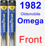 Front Wiper Blade Pack for 1982 Oldsmobile Omega - Hybrid