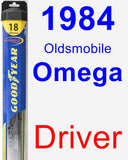 Driver Wiper Blade for 1984 Oldsmobile Omega - Hybrid