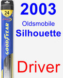 Driver Wiper Blade for 2003 Oldsmobile Silhouette - Hybrid