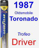 Driver Wiper Blade for 1987 Oldsmobile Toronado - Hybrid