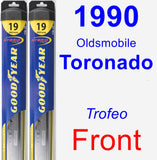 Front Wiper Blade Pack for 1990 Oldsmobile Toronado - Hybrid