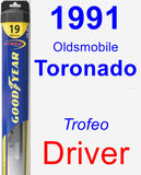 Driver Wiper Blade for 1991 Oldsmobile Toronado - Hybrid