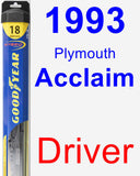 Driver Wiper Blade for 1993 Plymouth Acclaim - Hybrid