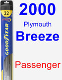 Passenger Wiper Blade for 2000 Plymouth Breeze - Hybrid