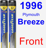 Front Wiper Blade Pack for 1996 Plymouth Breeze - Hybrid