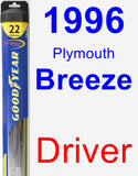 Driver Wiper Blade for 1996 Plymouth Breeze - Hybrid