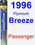 Passenger Wiper Blade for 1996 Plymouth Breeze - Hybrid