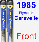 Front Wiper Blade Pack for 1985 Plymouth Caravelle - Hybrid