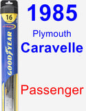 Passenger Wiper Blade for 1985 Plymouth Caravelle - Hybrid