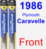 Front Wiper Blade Pack for 1986 Plymouth Caravelle - Hybrid