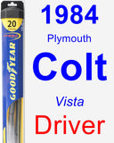 Driver Wiper Blade for 1984 Plymouth Colt - Hybrid