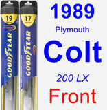 Front Wiper Blade Pack for 1989 Plymouth Colt - Hybrid