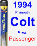 Passenger Wiper Blade for 1994 Plymouth Colt - Hybrid