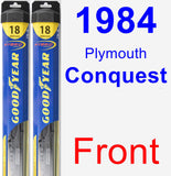 Front Wiper Blade Pack for 1984 Plymouth Conquest - Hybrid