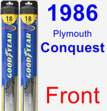 Front Wiper Blade Pack for 1986 Plymouth Conquest - Hybrid