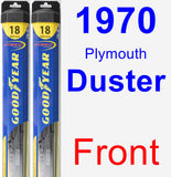 Front Wiper Blade Pack for 1970 Plymouth Duster - Hybrid