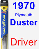 Driver Wiper Blade for 1970 Plymouth Duster - Hybrid