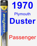 Passenger Wiper Blade for 1970 Plymouth Duster - Hybrid