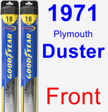 Front Wiper Blade Pack for 1971 Plymouth Duster - Hybrid