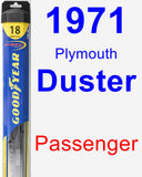 Passenger Wiper Blade for 1971 Plymouth Duster - Hybrid
