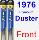 Front Wiper Blade Pack for 1976 Plymouth Duster - Hybrid