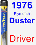 Driver Wiper Blade for 1976 Plymouth Duster - Hybrid