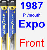 Front Wiper Blade Pack for 1987 Plymouth Expo - Hybrid