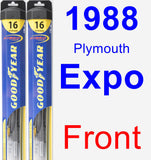 Front Wiper Blade Pack for 1988 Plymouth Expo - Hybrid