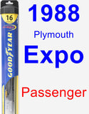 Passenger Wiper Blade for 1988 Plymouth Expo - Hybrid