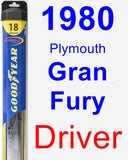 Driver Wiper Blade for 1980 Plymouth Gran Fury - Hybrid