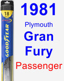 Passenger Wiper Blade for 1981 Plymouth Gran Fury - Hybrid