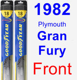 Front Wiper Blade Pack for 1982 Plymouth Gran Fury - Hybrid