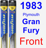 Front Wiper Blade Pack for 1983 Plymouth Gran Fury - Hybrid