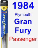 Passenger Wiper Blade for 1984 Plymouth Gran Fury - Hybrid