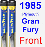 Front Wiper Blade Pack for 1985 Plymouth Gran Fury - Hybrid