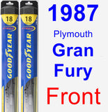 Front Wiper Blade Pack for 1987 Plymouth Gran Fury - Hybrid