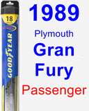 Passenger Wiper Blade for 1989 Plymouth Gran Fury - Hybrid