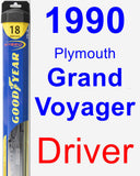 Driver Wiper Blade for 1990 Plymouth Grand Voyager - Hybrid