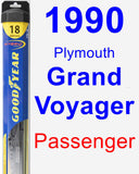 Passenger Wiper Blade for 1990 Plymouth Grand Voyager - Hybrid