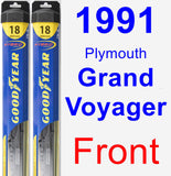 Front Wiper Blade Pack for 1991 Plymouth Grand Voyager - Hybrid