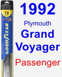 Passenger Wiper Blade for 1992 Plymouth Grand Voyager - Hybrid