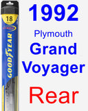 Rear Wiper Blade for 1992 Plymouth Grand Voyager - Hybrid