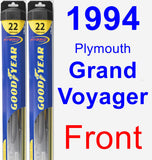 Front Wiper Blade Pack for 1994 Plymouth Grand Voyager - Hybrid