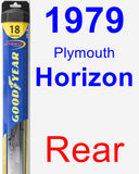 Rear Wiper Blade for 1979 Plymouth Horizon - Hybrid