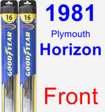 Front Wiper Blade Pack for 1981 Plymouth Horizon - Hybrid