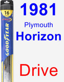 Driver Wiper Blade for 1981 Plymouth Horizon - Hybrid