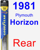 Rear Wiper Blade for 1981 Plymouth Horizon - Hybrid