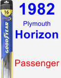 Passenger Wiper Blade for 1982 Plymouth Horizon - Hybrid